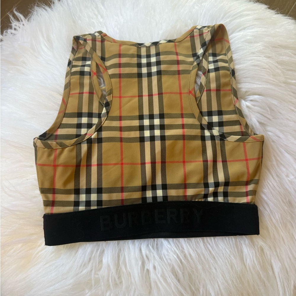 Burberry Checkered Top in Tan and Black - Picture 2 of 5